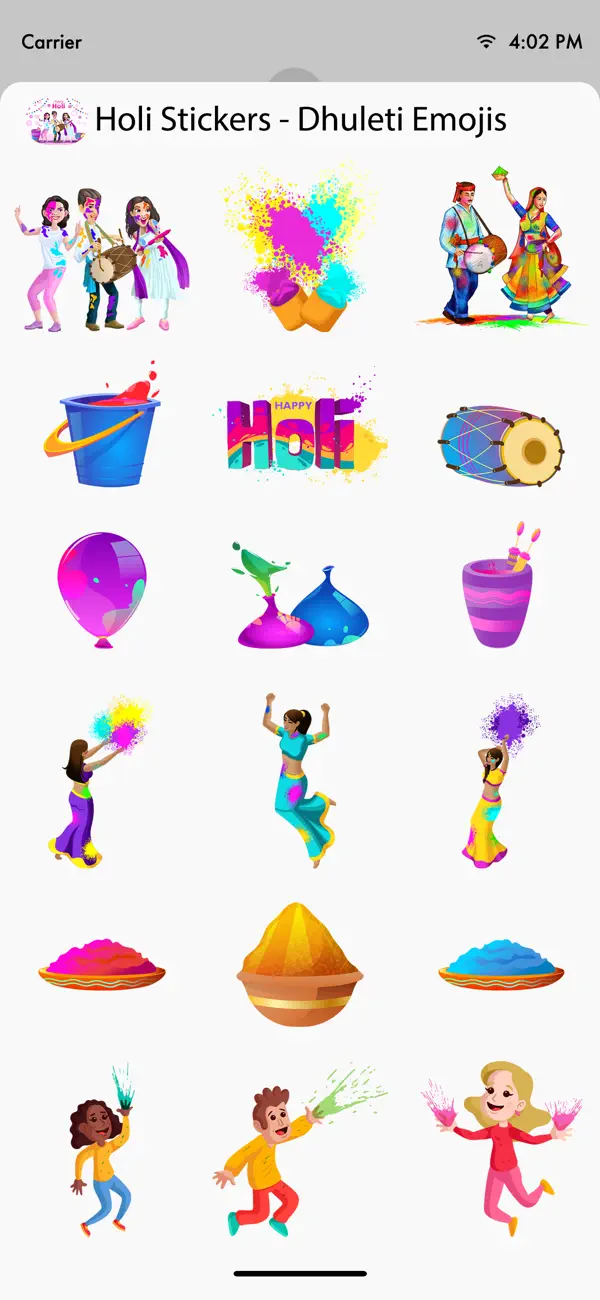 Screenshot #2 pour Holi Stickers - Dhuleti Emojis