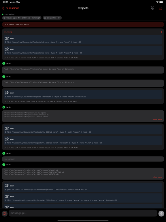 Pi in Pocket - Agent Viewer iPad screenshot 2