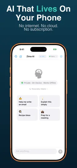 Screenshot von Zima: Offline AI auf dem iPhone 1