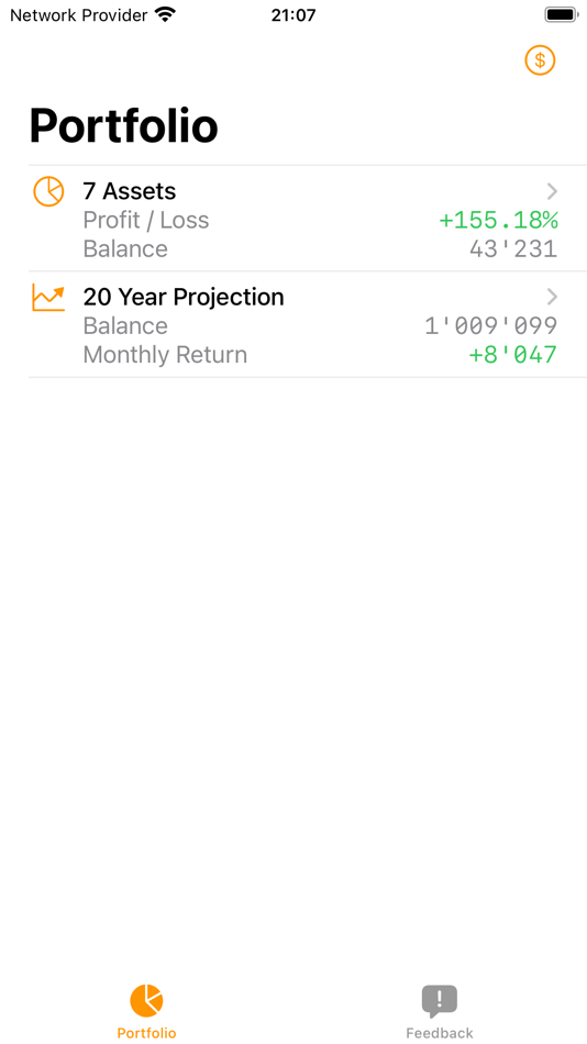 #1. Portfolio • Tracker, Planner (iOS) Bởi: Sebastian Fichtner