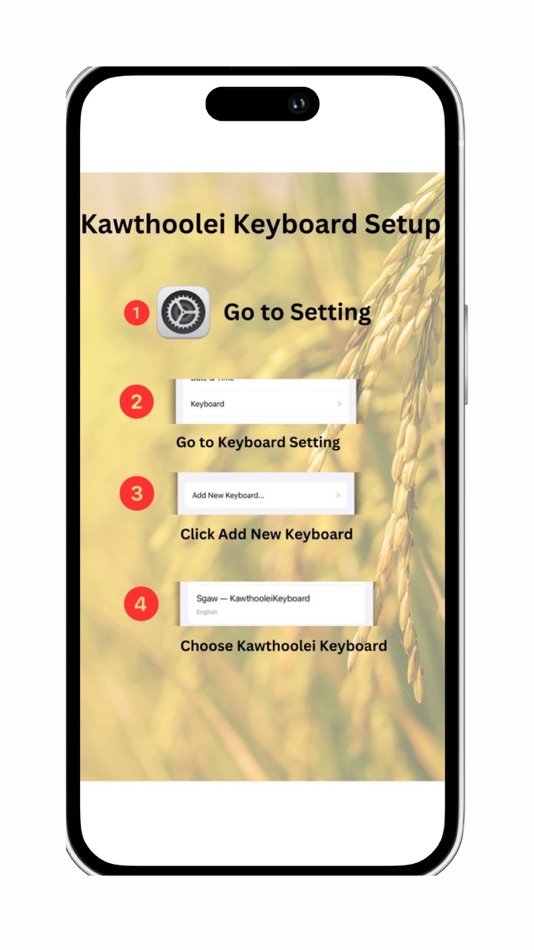 #1. KawThooLei Keyboard (iOS) 由: Naw Ka Nyaw Will
