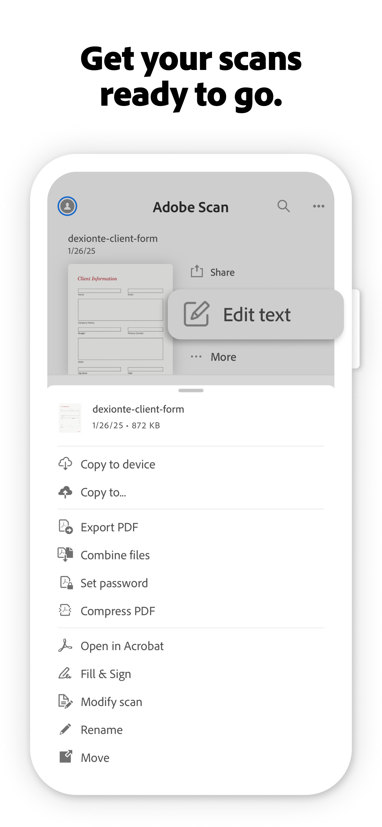 Adobe Scan: PDF & OCR Scanner