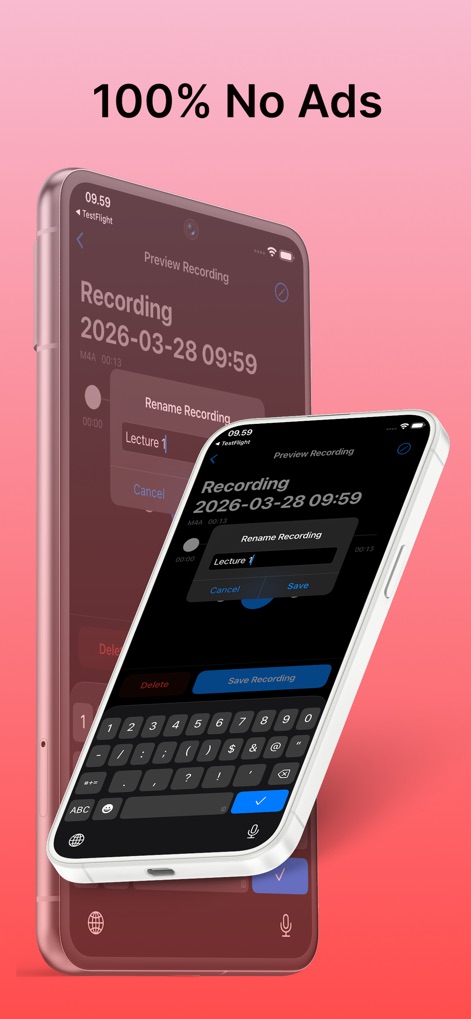 iRecorder: Background Recorder - irecorder-offline-recordings-list