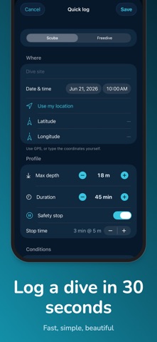 Bottomtime: Dive Logbook Screenshot 3 of 8