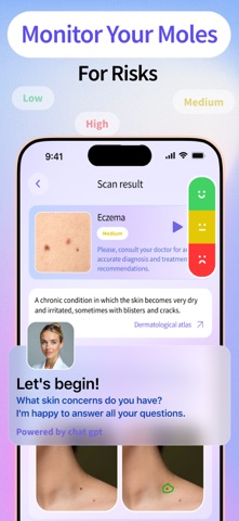 AI Skin Scanner - SkinAI iPhone screenshot