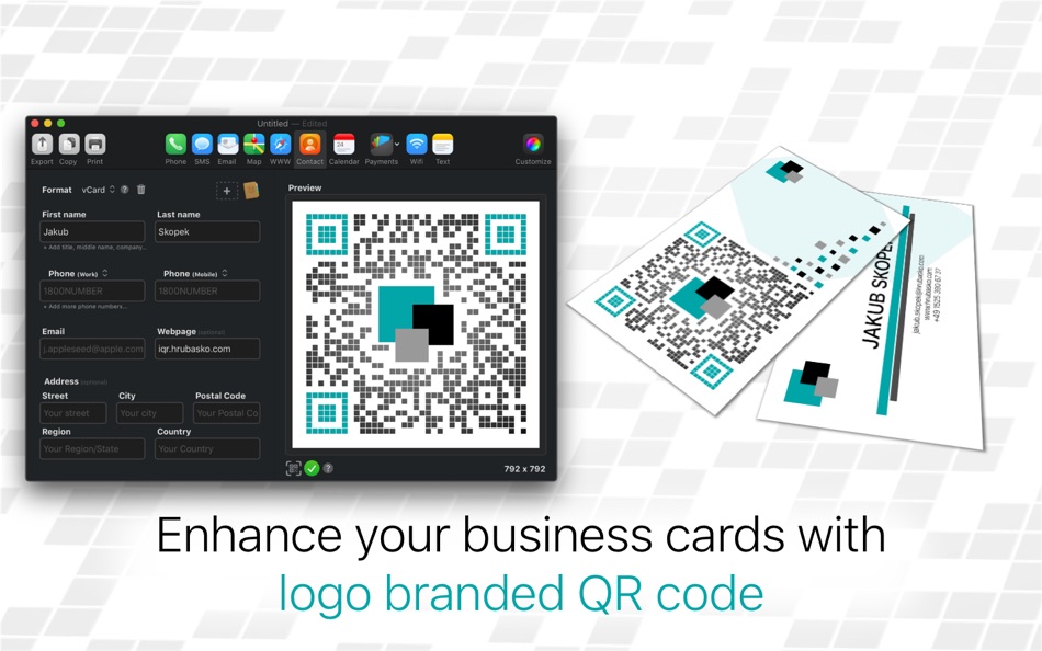 #3. iQR codes - QR Code Art Studio (macOS) Bởi: Marek Hrušovský