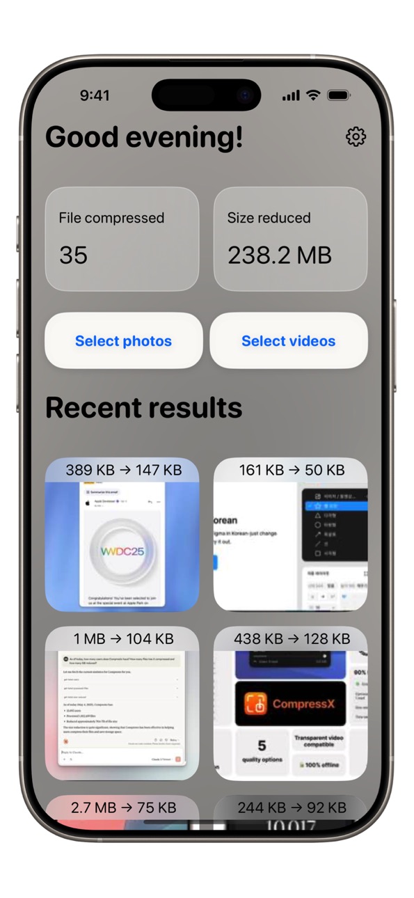 iPhone screenshot