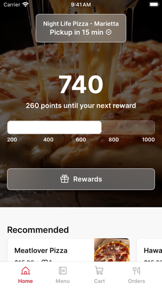 Night Life Pizza - Marietta iPhone screenshot 1 - Food & Drink app
