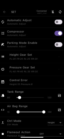 AIRBFT suspension iPhone screenshot