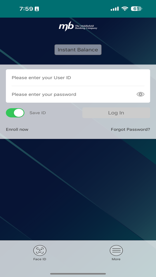#2. MB Mobile Banking App (iOS) By: The Middlefield Banking Company