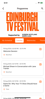 Edinburgh TV Festival App screenshot 4