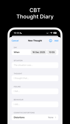 CBT Thought Diary App screenshot 1