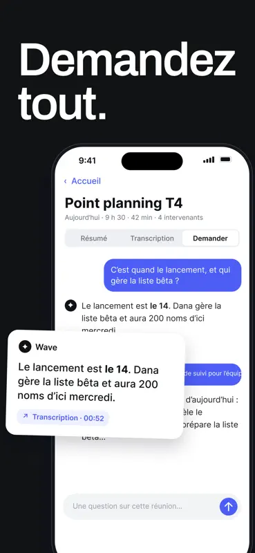Wave - Bloc-notes IA & Résumés screenshot 6 of 10