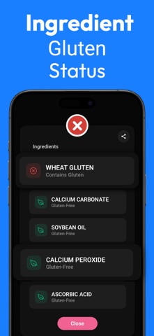 Gluten Free Scanner: Glutector iPhone screenshot