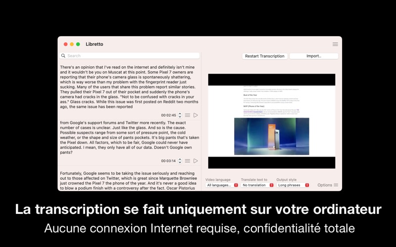Screenshot #2 pour Libretto: Transcription Vocale