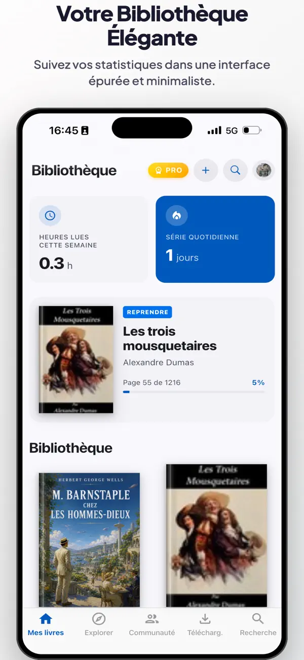 Screenshot #1 pour EBook Libre - illimité avec AI