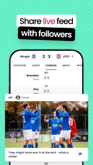 Mingle Sport | Soccer App Screenshot