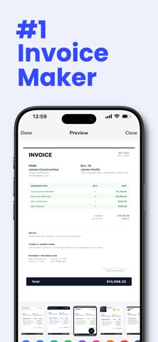 The Invoice Maker Free iPhone screenshot