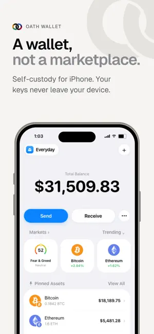 Oath: Bitcoin & Crypto Wallet screenshot 1