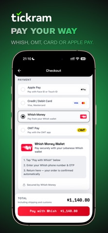 Tickram iPhone screenshot