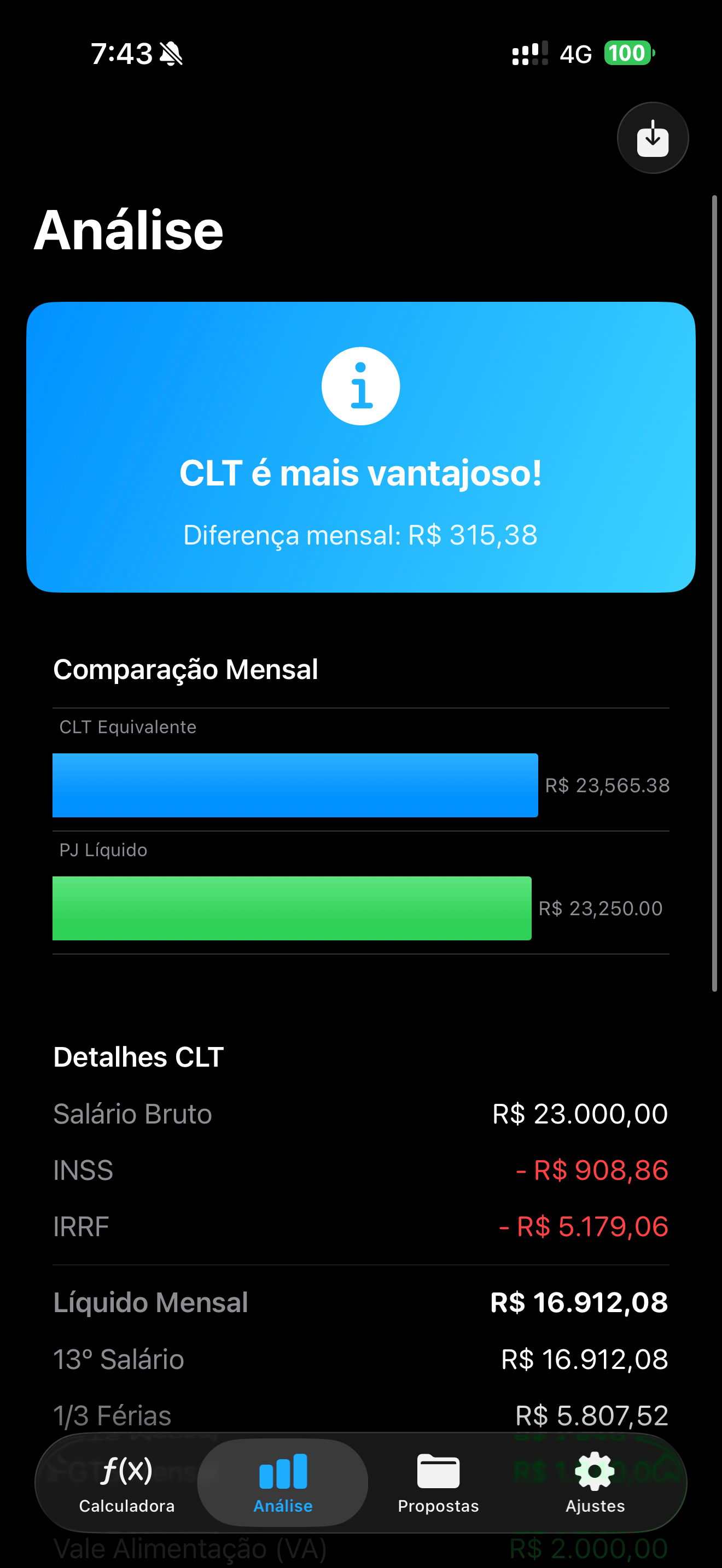 Calculadora CLT x PJ