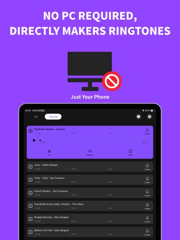 Garage Ringtones Maker iPad screenshot 3