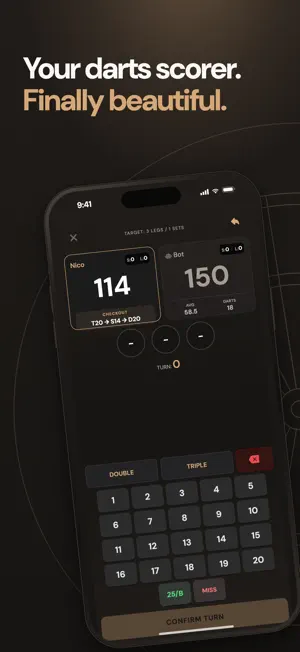 Darts Scorer: 501 & Training screenshot 1
