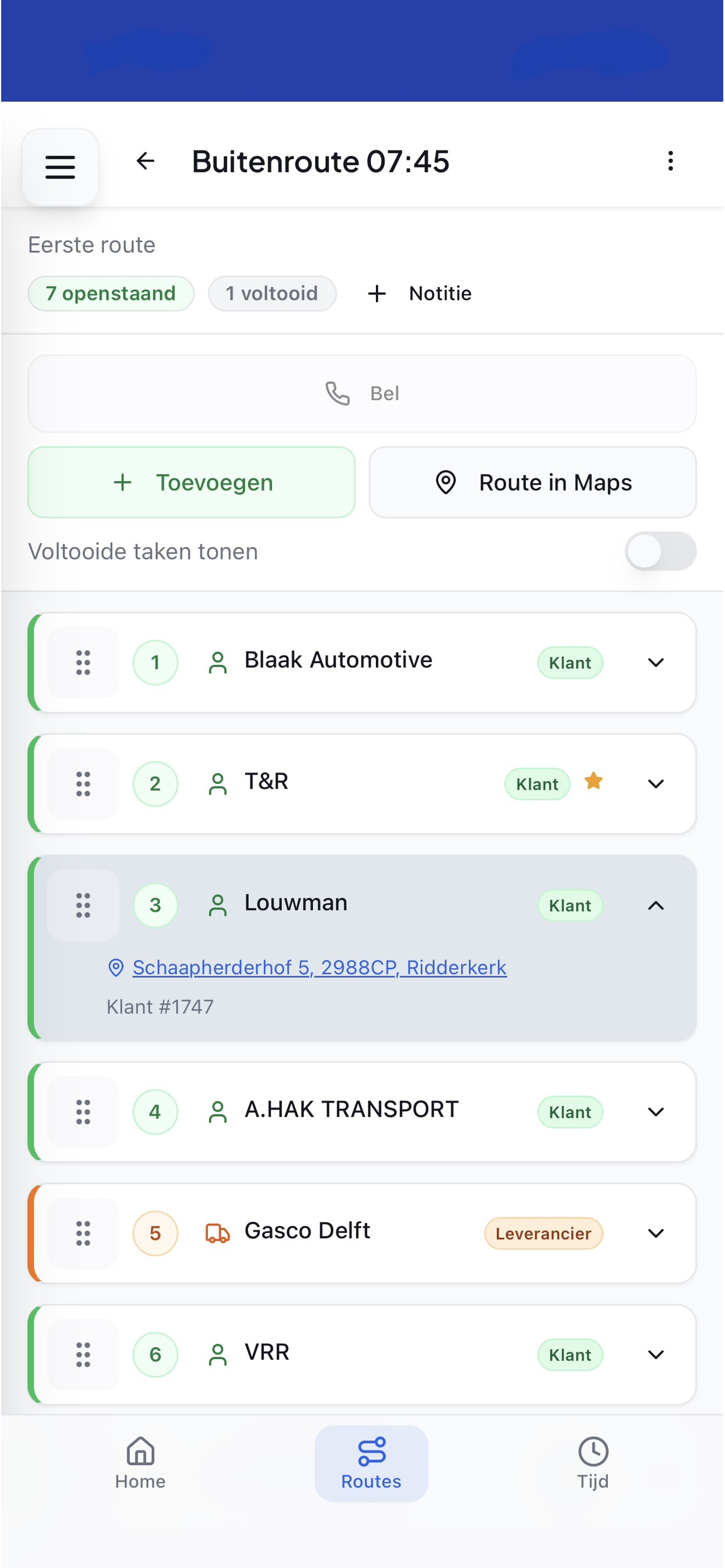 AllParts Route screenshot 2