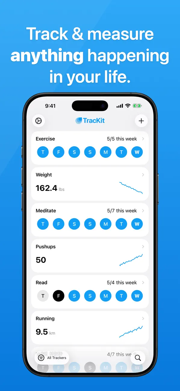 Screenshot #1 pour TracKit Daily Tracker & Logger
