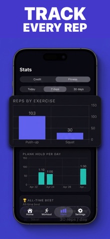 RepPass: Workout to Unlock App iPhone screenshot