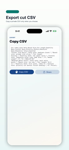 Lumber Cut List Pocket screenshot