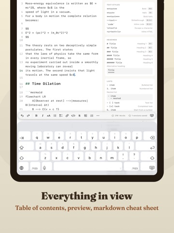 Inkiostro: Markdown Editor iPad screenshot