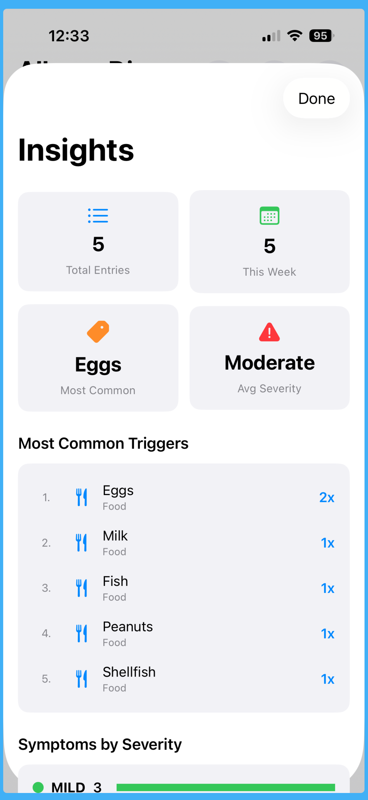 Allergy Diary screenshot 3
