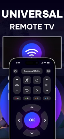 Universal TV Remote App. Screenshot 1 of 3