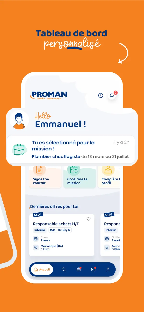 Screenshot #2 pour myPROMAN - Intérim