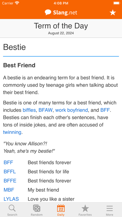 Slang Dictionary Screenshot