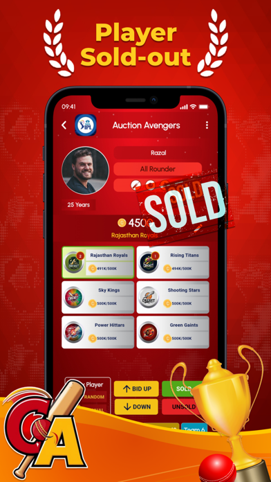 CricAuction - Cricket Auction Screenshot