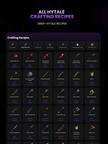 Crafting Planner for Hytale iPad screenshot