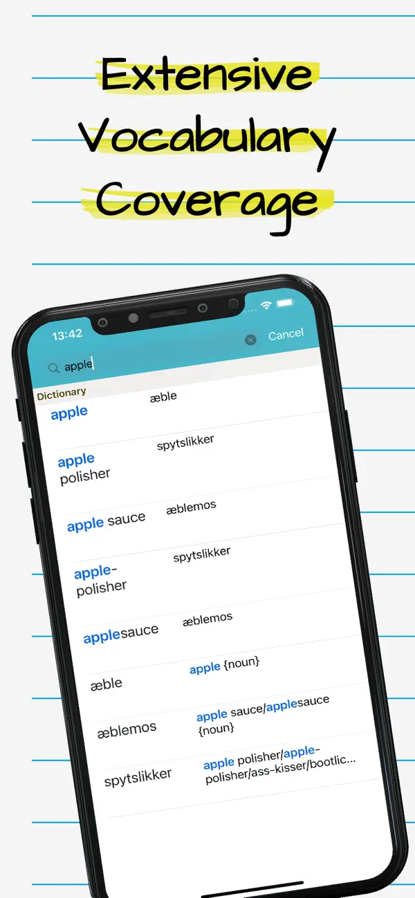 Screenshot #1 pour Danish English Dictionary Pro