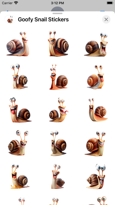 Screenshot #1 pour Goofy Snail Stickers