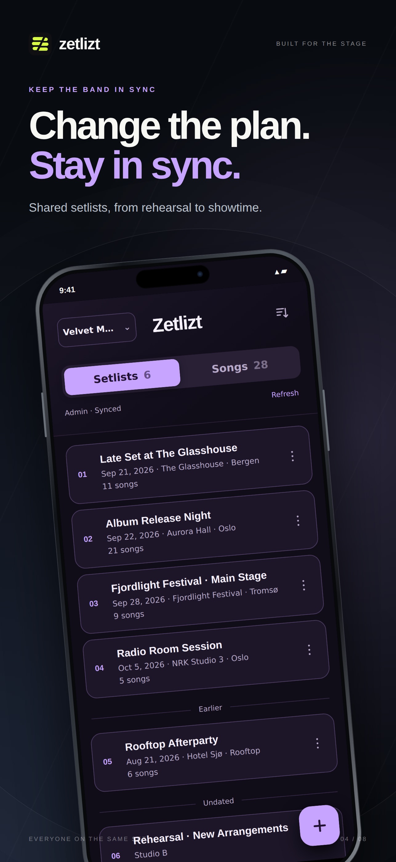 Screenshot 4 of Zetlizt: Setlists for Bands