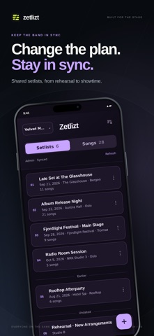 Zetlizt: Setlists for Bands screenshot 4