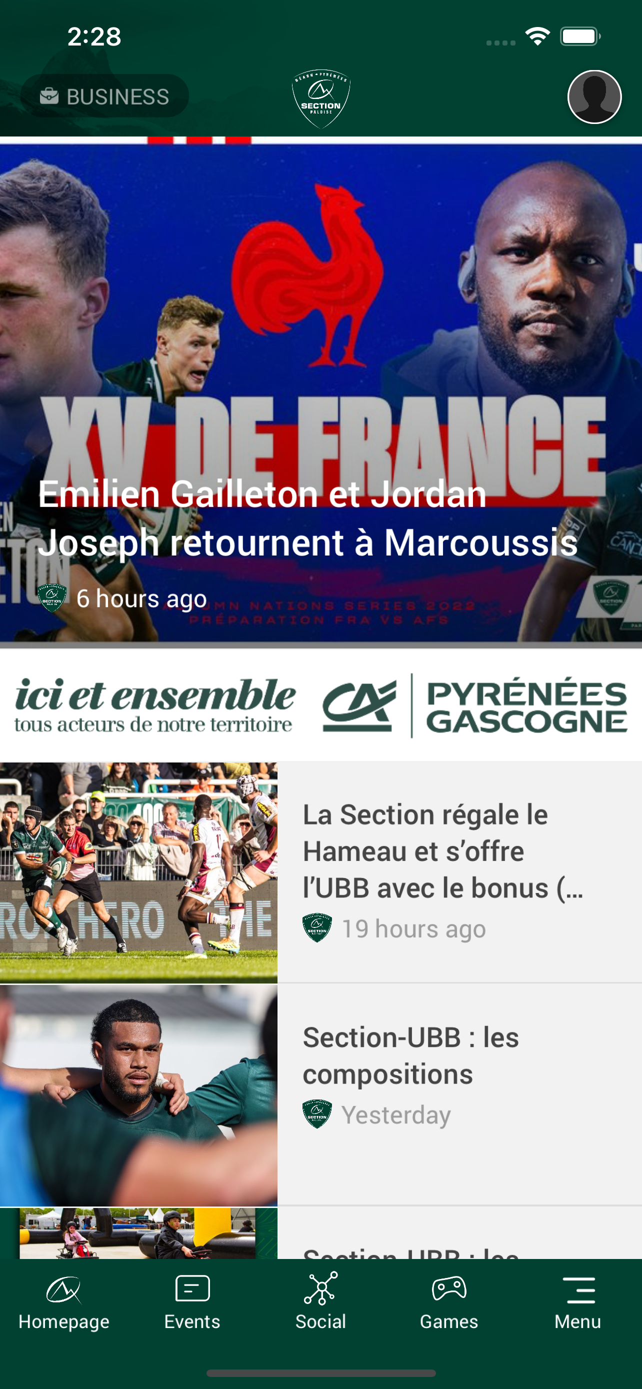 Section Paloise screenshot 5
