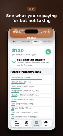 Stackwise: Supplement Tracker iPhone screenshot