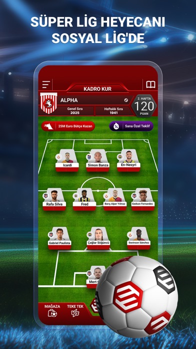 Screenshot #1 pour Sosyal Lig - Futbol Oyunu