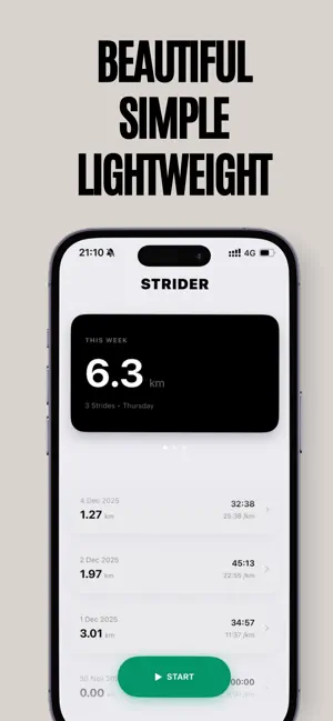 Strider - Minimal run tracker screenshot 3