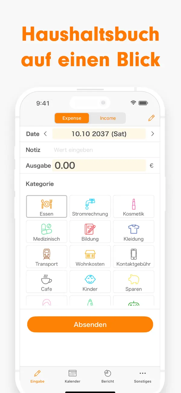 Ausgaben Manager - Money Note iPhone App Screenshot 1 – Finanzen