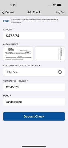 Reliance Bank Mobile RDC Screenshot 2 of 4