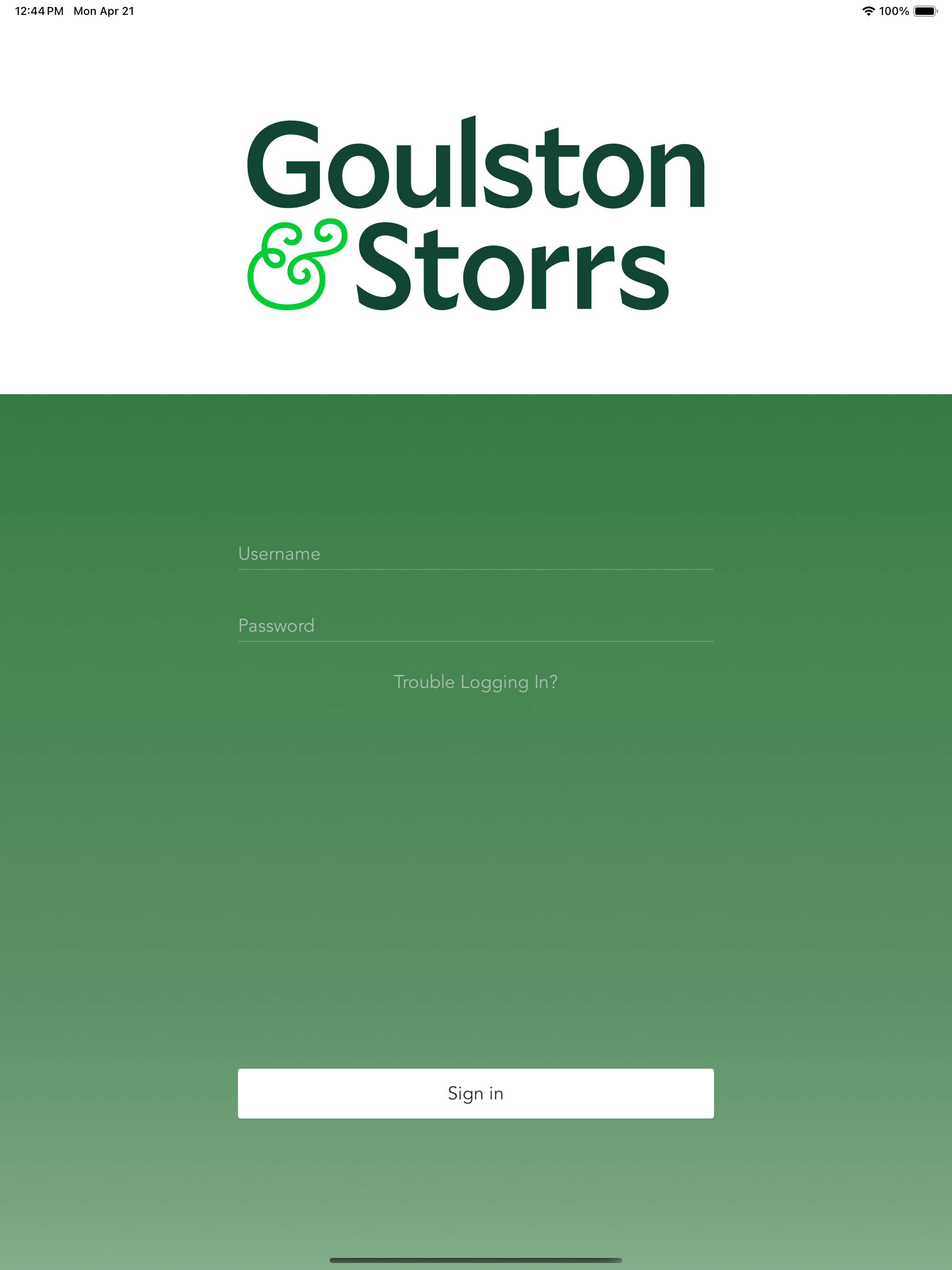 Goulston & Storrs Trust Portal screenshot 4