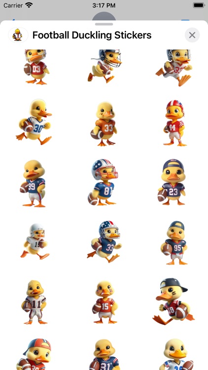 Football Duckling Stickers